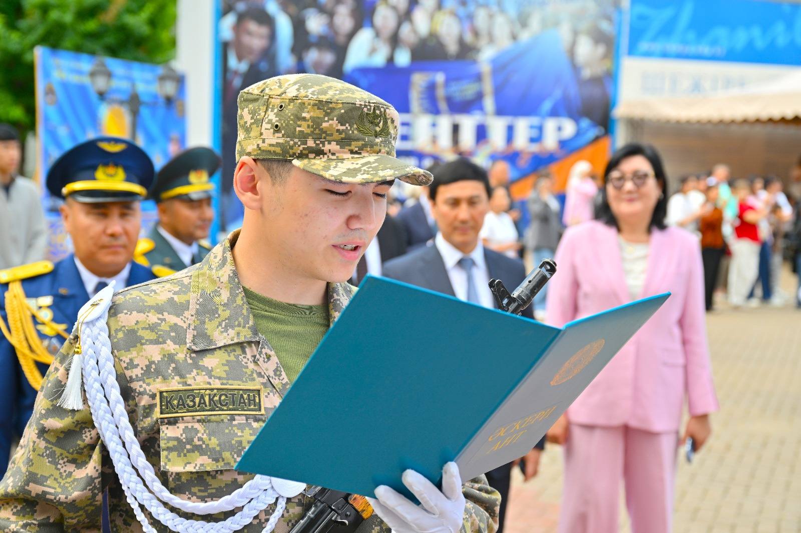 ӘСКЕРИ КАФЕДРА ТҮЛЕКТЕРІНІҢ АНТ ҚАБЫЛДАУ РӘСІМІ ӨТТІ